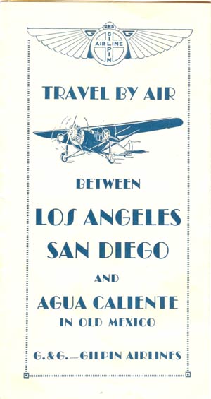 G&G Gilpin Air Lines Trifold Brochure